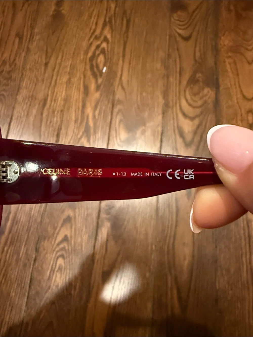 Celine Oversized Square Sunglasses - Burgundy Red Frame